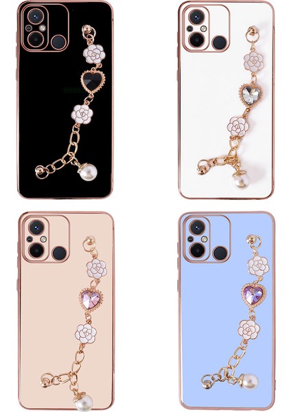 Xiaomi Redmi 12C Kılıf Çiçek Desenli Askılı Tutamaçlı Kamera Korumalı Kapak (Taka) modelleri