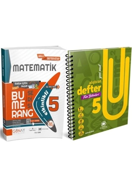 5. Sınıf Bumerang Etkinlikli Matematik + 5. Sınıf – Fen Bilimleri Alıştıran Defter