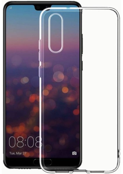 Huawei P20 ile Uyumlu Kılıf Şeffaf Esnek Silikon Telefon Kılıfı Kapak