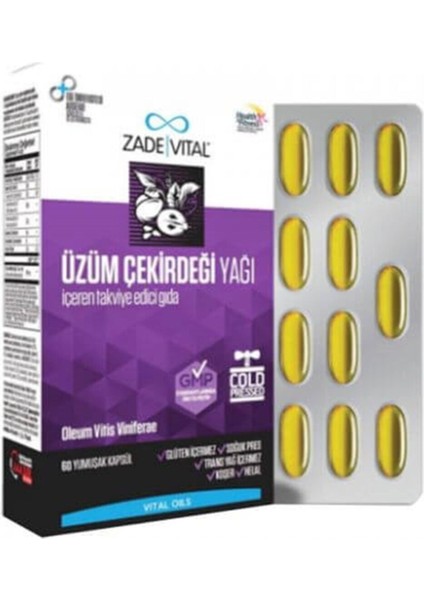 Üzüm Çekirdeği Yağı Blister Kutu 500 Mg 60 Kapsül