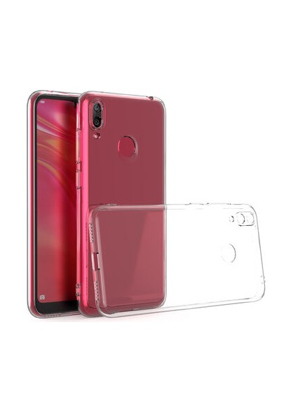 Huawei Y7 Prime 2019 ile Uyumlu Kılıf Şeffaf Kamera Korumalı Esnek Silikon Telefon Kılıfı Kapak