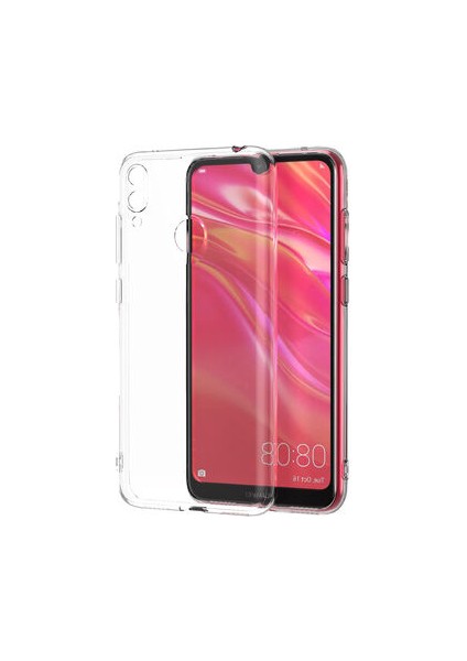 Huawei Y7 Prime 2019 Kılıf Kamera Korumalı Şeffaf Onyx Tpu Süper Silikon Kapak