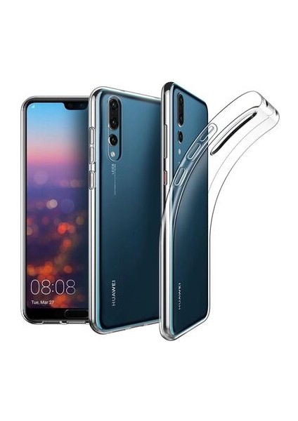 Huawei P20 Pro ile Uyumlu Kılıf Şeffaf Esnek Silikon Telefon Kılıfı Kapak