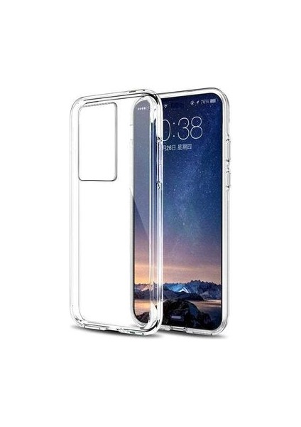 Huawei P40 Pro ile Uyumlu Kılıf Şeffaf Esnek Silikon Telefon Kılıfı Kapak