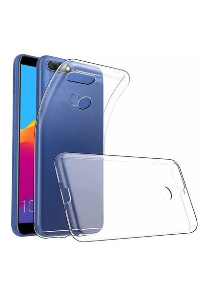 Huawei Y7 2018 ile Uyumlu Kılıf Şeffaf Esnek Silikon Telefon Kılıfı Kapak