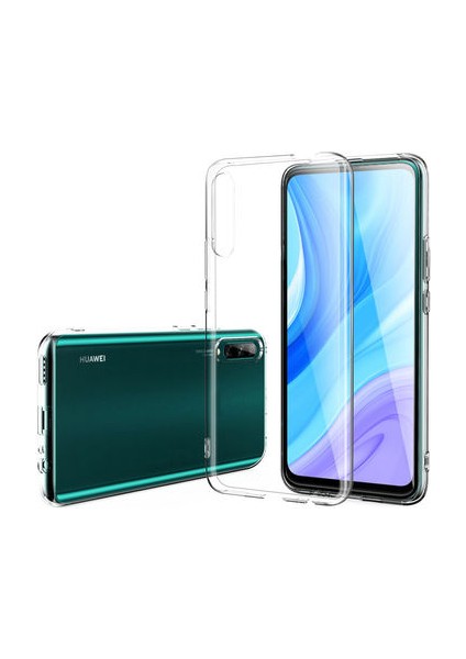 Huawei P Smart Pro 2019 ile Uyumlu Kılıf Şeffaf Esnek Silikon Telefon Kılıfı Kapak