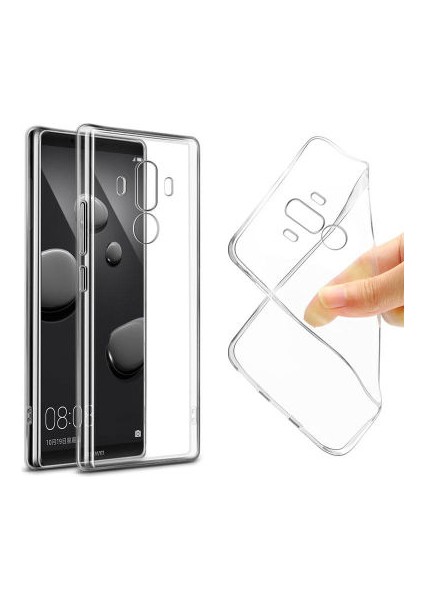 Huawei Mate 10 Pro ile Uyumlu Kılıf Şeffaf Kamera Korumalı Esnek Silikon Telefon Kılıfı Kapak