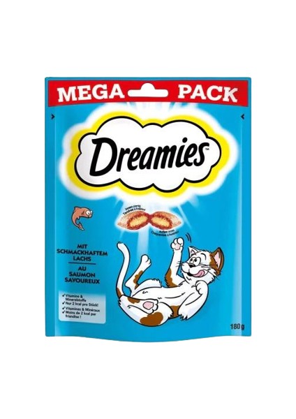 Mega Pack Iç Dolgulu Somonlu Kedi Ödül Ödül Bisküvisi 180GR