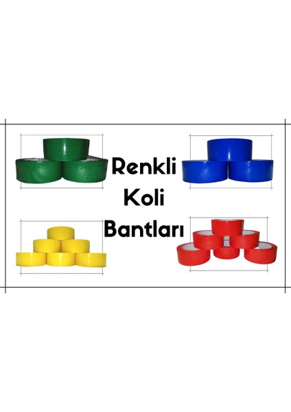 45MMX25M Sarı Renkli Koli Bandı (6 Adet)