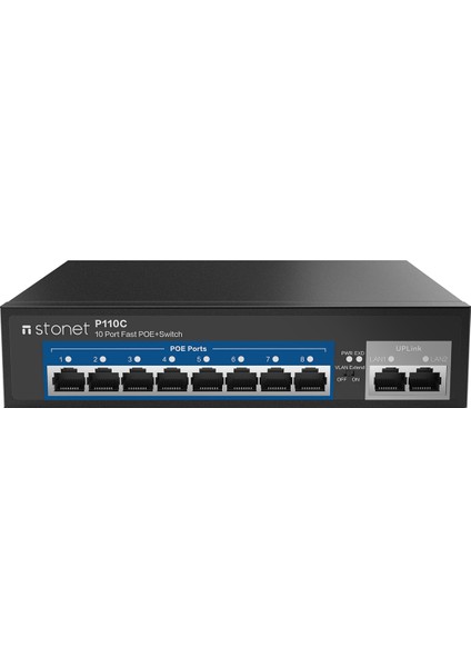 8POE+2RJ45 100M Standard Poe Switch 2*up