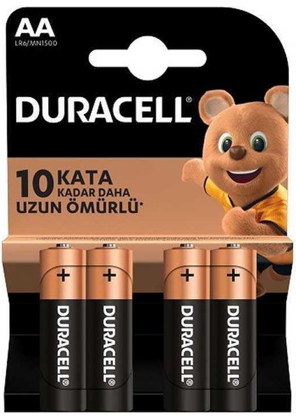 Duracell Alkalin Pil Aa 4'' Lü Paket