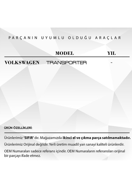 Volkswagen Transporter Için Amortisör Dayanma Lastiği Üst