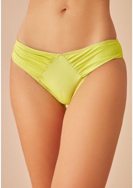 Ön Detaylı Parlak Bikini Alt