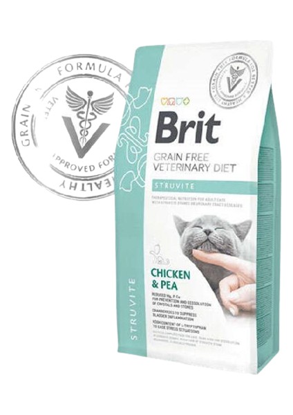 Brit Veterinary Diets Struvite Tahılsız Tavuk Bezelye Kedi Maması 5 kg