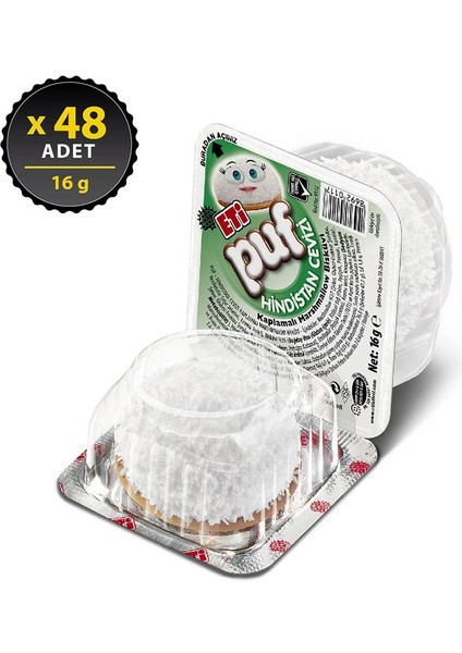 Puf Hindistan Cevizli 18 gr x 48 Adet