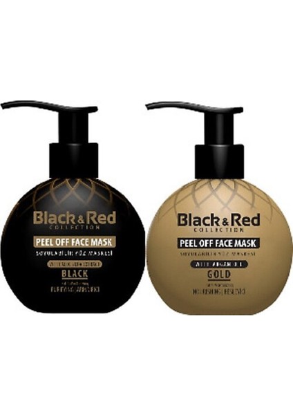 Siyah Noktalara Karşı Soyulabilir Siyah ve Gold Altın Yüz Maskesi 2X250 Ml.