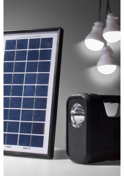 Güneş Panelli Çok Fonksiyonlu Taşınabilir Güneş Enerjili Solar Işık Solar Aydınlatma ve Şarj Ünitesi