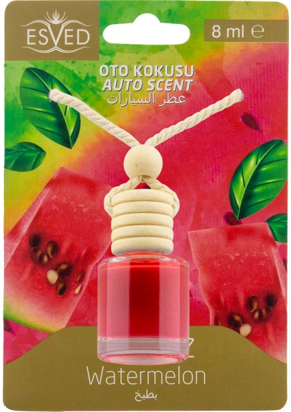 Karpuz Kokusu 8 ml Araba Kokusu Cam Şişe