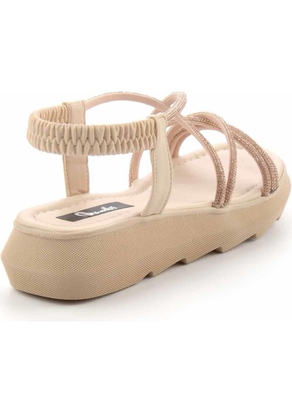 Nude Taşlı Kadın Sandalet K05567070009 fırsatları