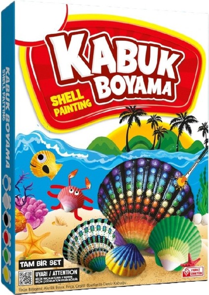 Sepeti Kabuk Boyama Seti, Deniz Kabuğu Boyama, Shell Painting, Boyama Seti