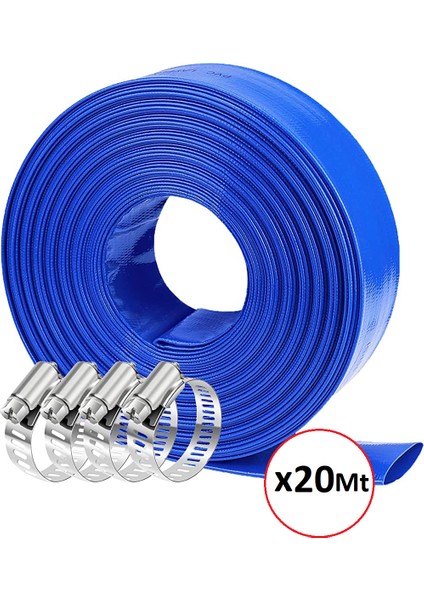 Garden Bahçe Su Pompa Hortumu Yatsı Tip 11/2 - 38 mm 20 mt