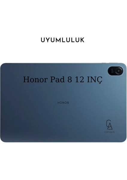 Huawei Honor Pad 8 12 Inç Uyumlu Uyku Modlu Smart Tablet Kılıfı Ekran Koruyucu ve Kalem Seti