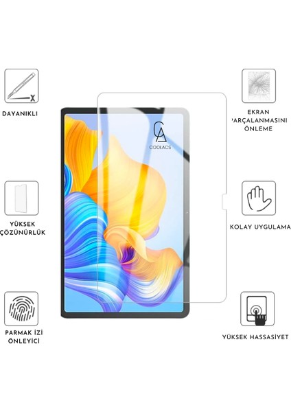 Huawei Honor Pad 8 12 Inç Uyumlu Uyku Modlu Smart Tablet Kılıfı Ekran Koruyucu ve Kalem Seti