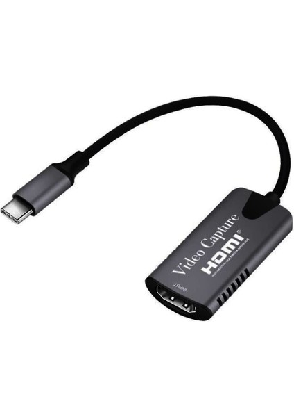 Type C Video Capture Yakalama Kartı Uçlu HDMI To Type-C Pc Bilgisayar Video Adaptör Çevirici