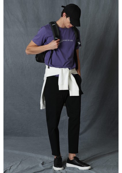 Stewart Modern Grafik T- Shirt Gri