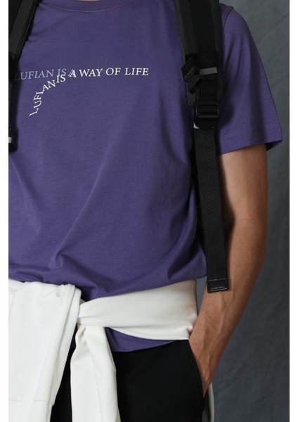 Stewart Modern Grafik T- Shirt Gri