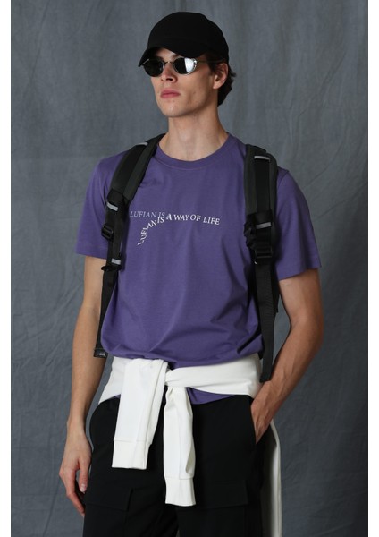 Stewart Modern Grafik T- Shirt Gri
