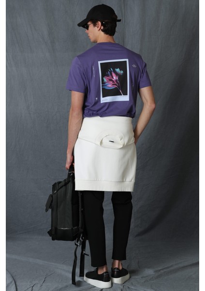 Stewart Modern Grafik T- Shirt Gri