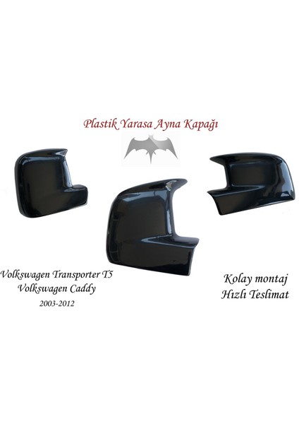 Volkswagen Caddy 2010-2014 Uyumlu Yarasa Ayna Kapağı