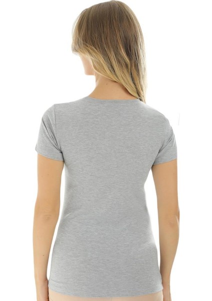 Kısa Kollu Bisiklet Yaka Slim Fit Kadın Body T-Shirt 2037 indirimleri