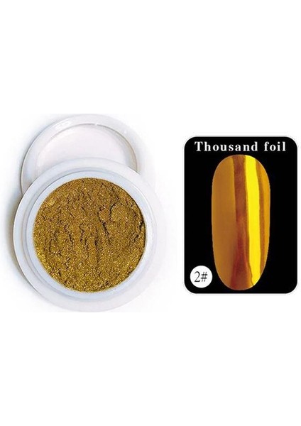Tırnak Glitter Ayna Tozu Seti, Gold Glitter, Manikür Tırnak Tozu, Aparat