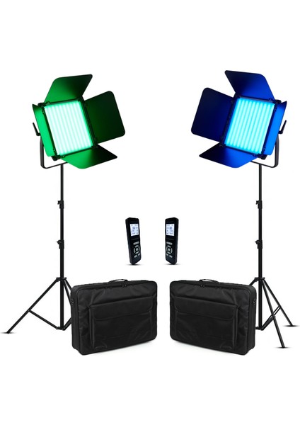 CF-1000R Rgb 2'li Rgb LED Video Işık Seti