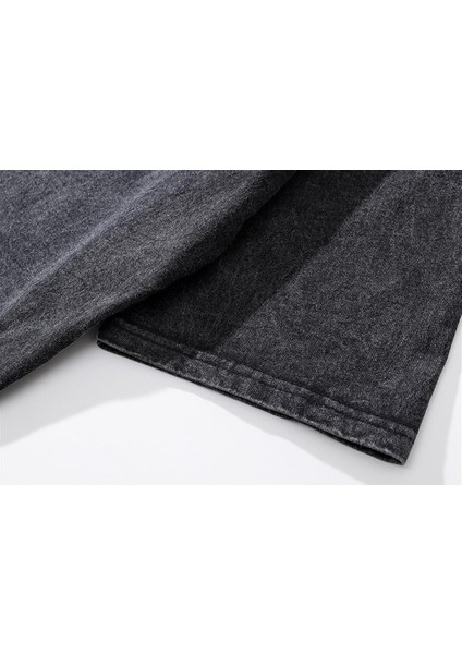 Yıkamalı Cat In Cube Baskılı Oversize Eskitme T-Shirt fırsatları