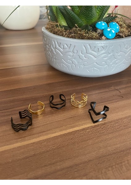 Ayarlanabilir 5'li Eklem Yüzük Set