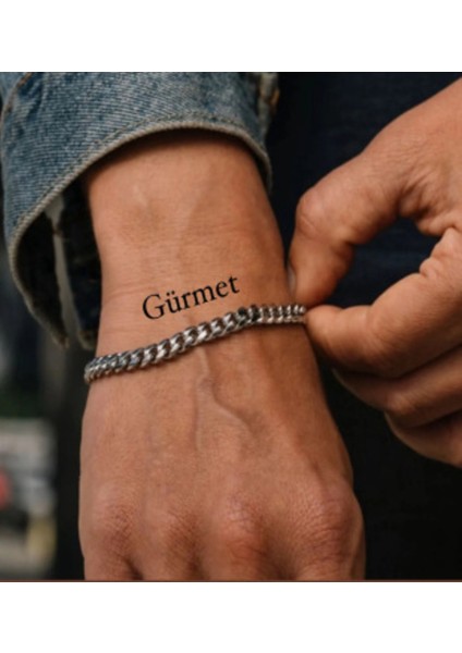 Kişiye Özel Başak Yazılı Oynak Isim Künye 925 Ayar Gümüş Sarı Renk Bileklik Sarı,roze Seçeneği fiyatları