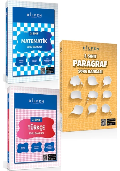 Bilfen Yayınları 3. Sınıf Matematik Türkçe Paragraf Soru Bankası Seti 2023