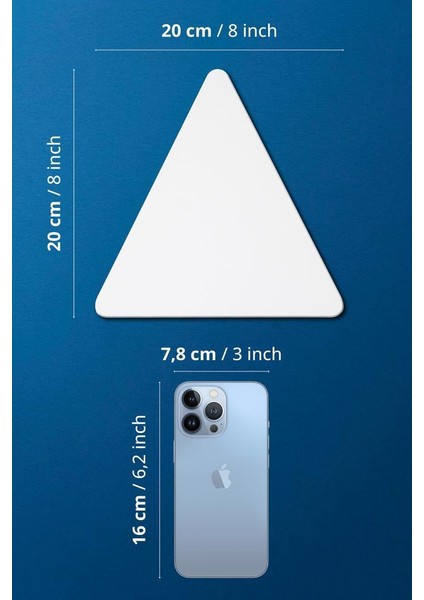 20 cm Üçgen Pres Kompozit Tuval 6'lı Set modelleri