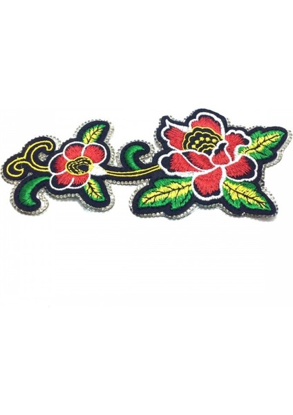 Yapıştırma Kenarları Taşlı Çiçek Model 5