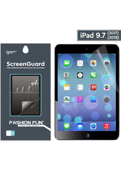Gor iPad 9.7 (2018) iPad 9.7 (2017) - Air1-Air 2 - 5 - 6 Ekran Koruyucu