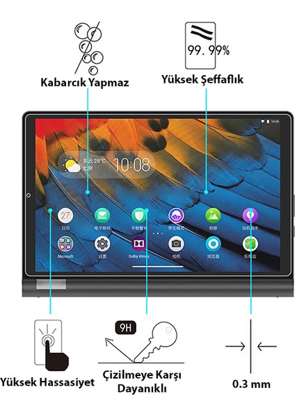Lenovo Yoga Tab 5 10.1 Tempered Kırılmaz Cam Ekran Koruyucu fiyatları
