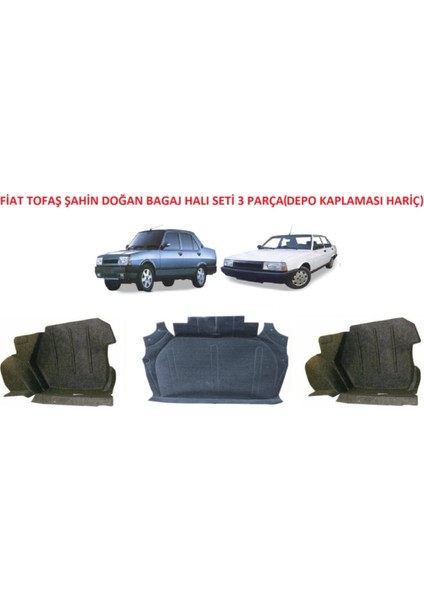 Tofaş Şahin Doğan Bagaj Halısı Set 3 Parça (85013481) (85013482)(85013483)