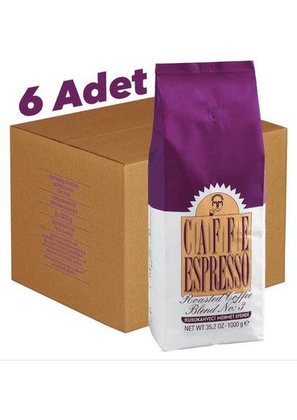 Kurukahveci Caffe Espresso Blend No:3 1 kg 6 Adet