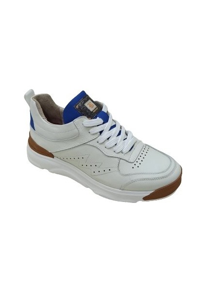 Beyaz Deri Erkek Sneaker Spor Ayakkabı