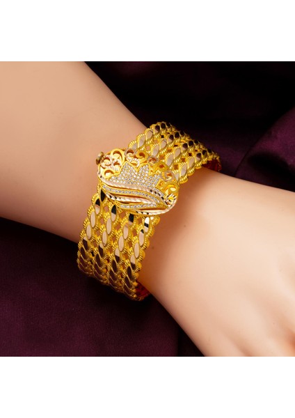 Yaşam Çiçeği Kilitli Burma Altın Bilezik fiyatları