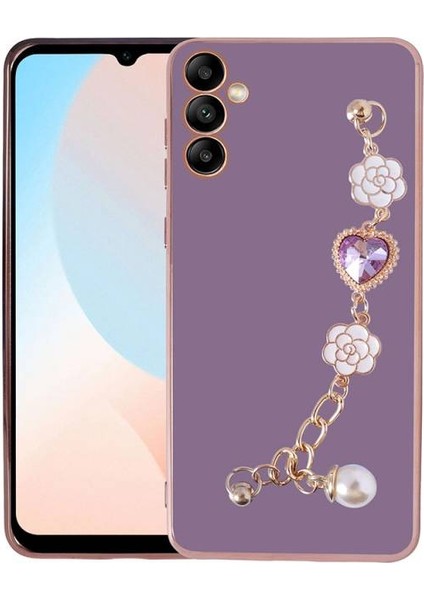 Samsung Galaxy A14 ile Uyumlu Kılıf El Tutamaçlı Kamera Korumalı Kadın Telefon Kılıfı Kapak