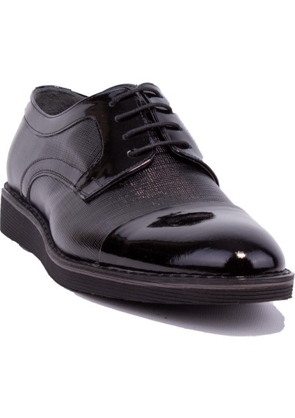DMA08-809 Siyah Rugan Ortopedik Günlük Erkek Deri Ayakkabı